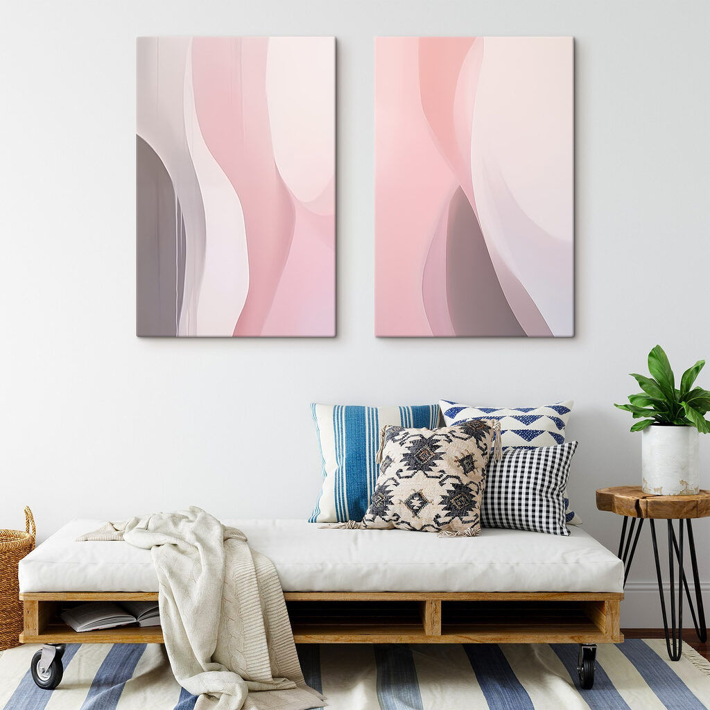 Soft curves in gentle hues