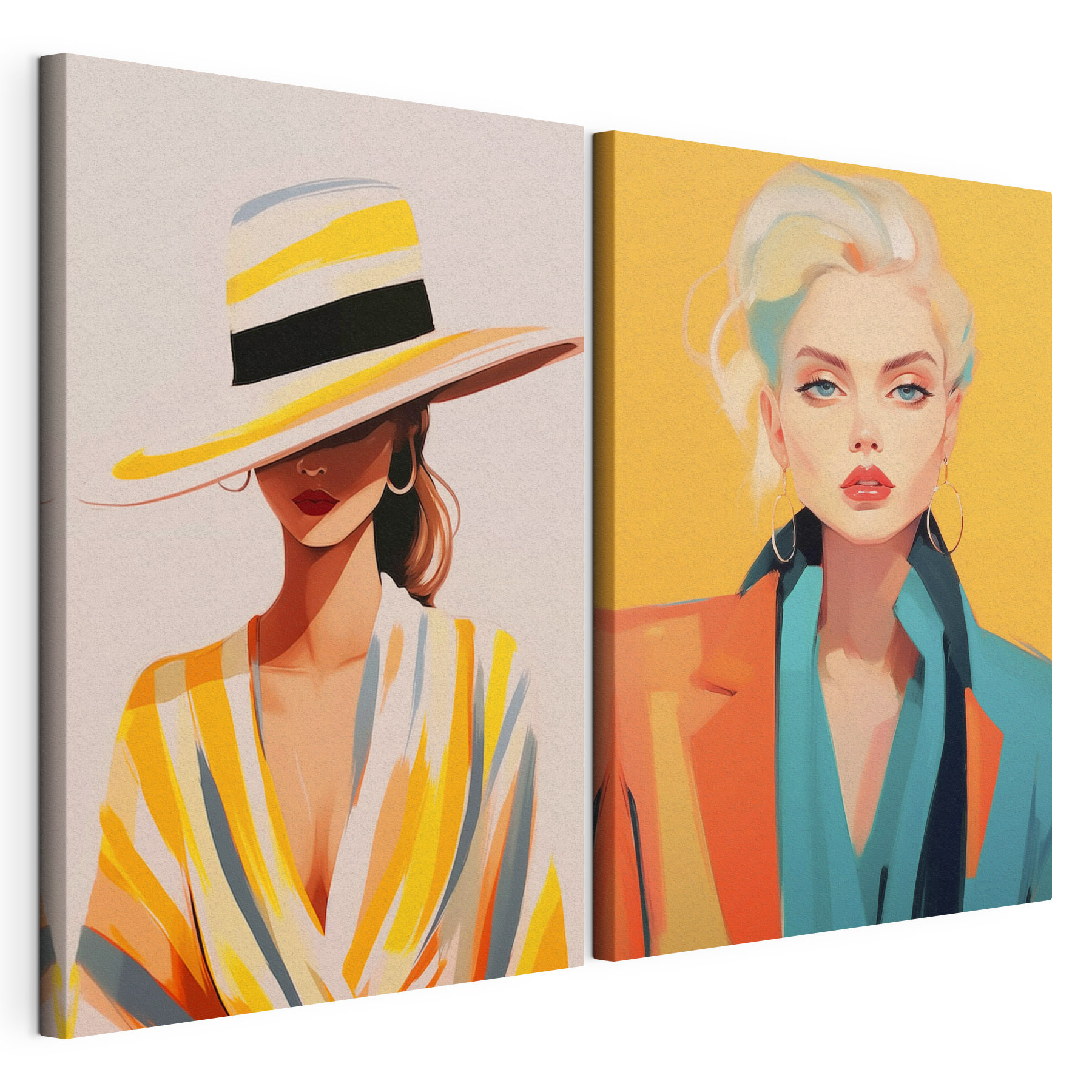 Couple of women wearing hats
