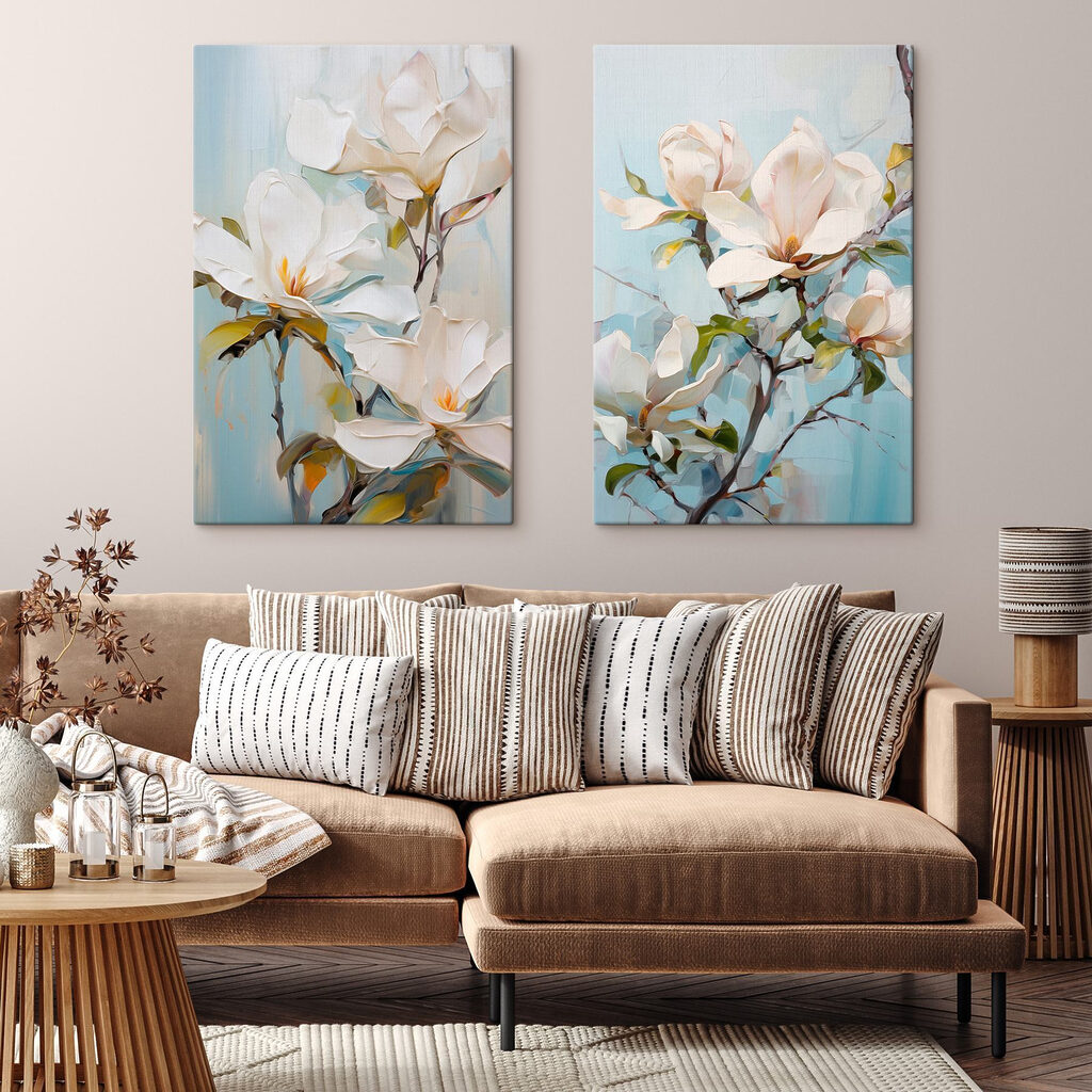 Painting of white flowers