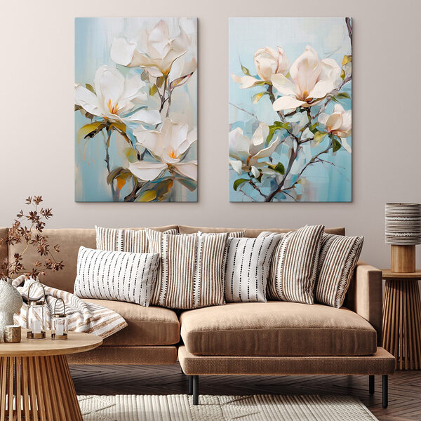 Painting of white flowers