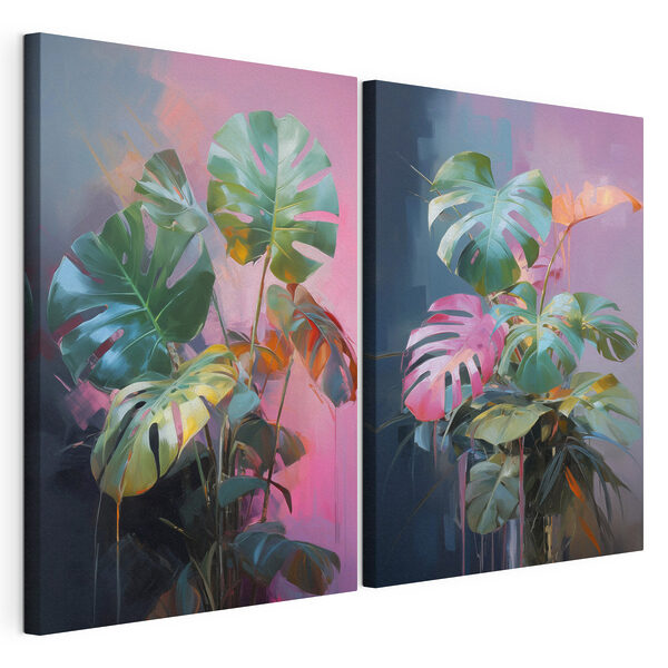 Gemälde einer Pflanze Modularer Leinwanddruck Gemälde einer Pflanze