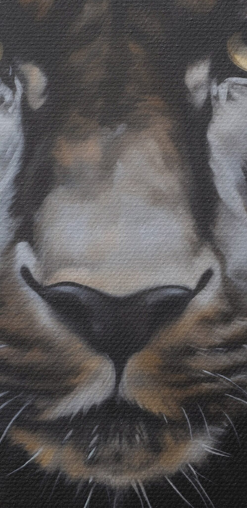Painting of a leopard and a cheetah