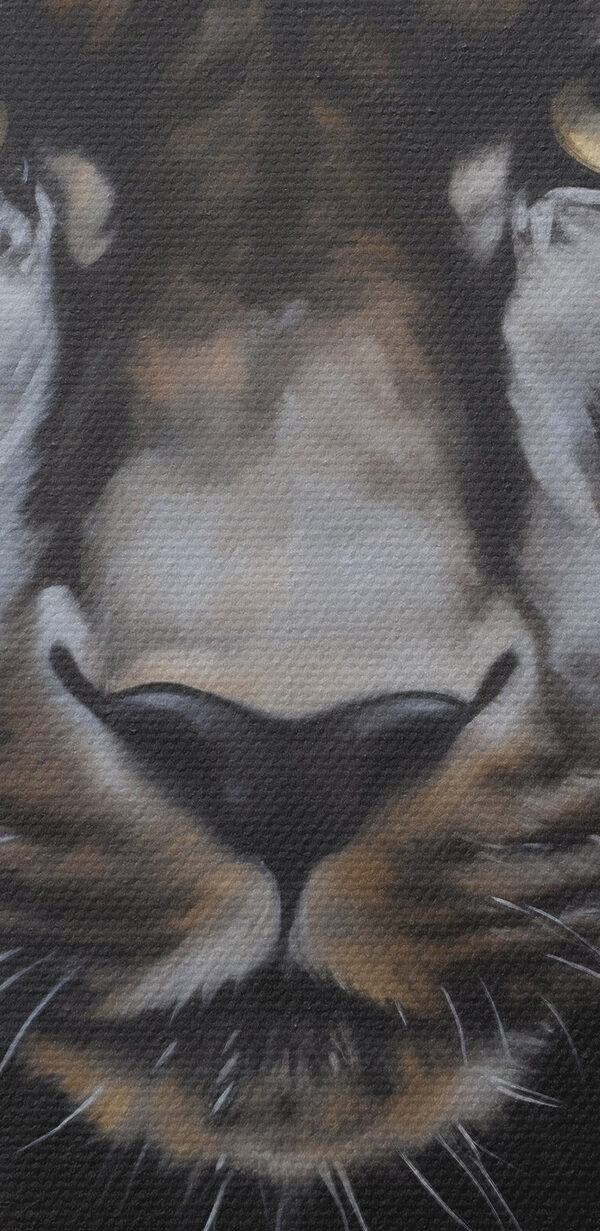Painting of a leopard and a cheetah