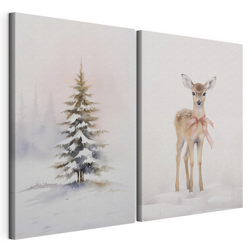 Deer in the snow Deer in the snow