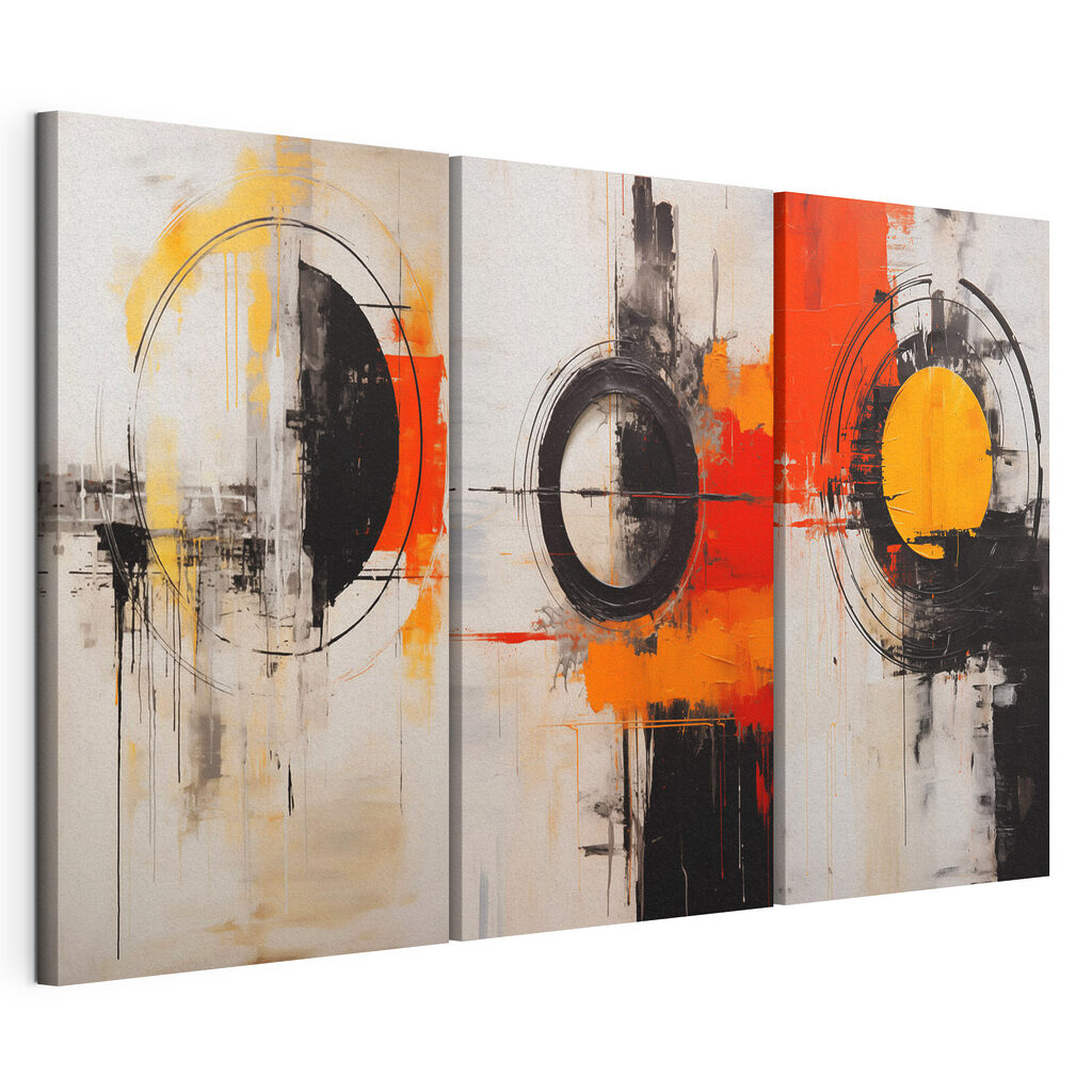 Group of paintings with different colors