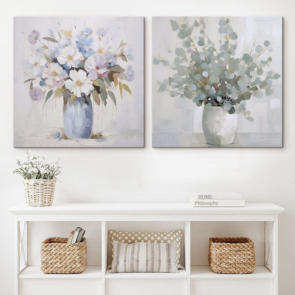 Painting of flowers in a vase