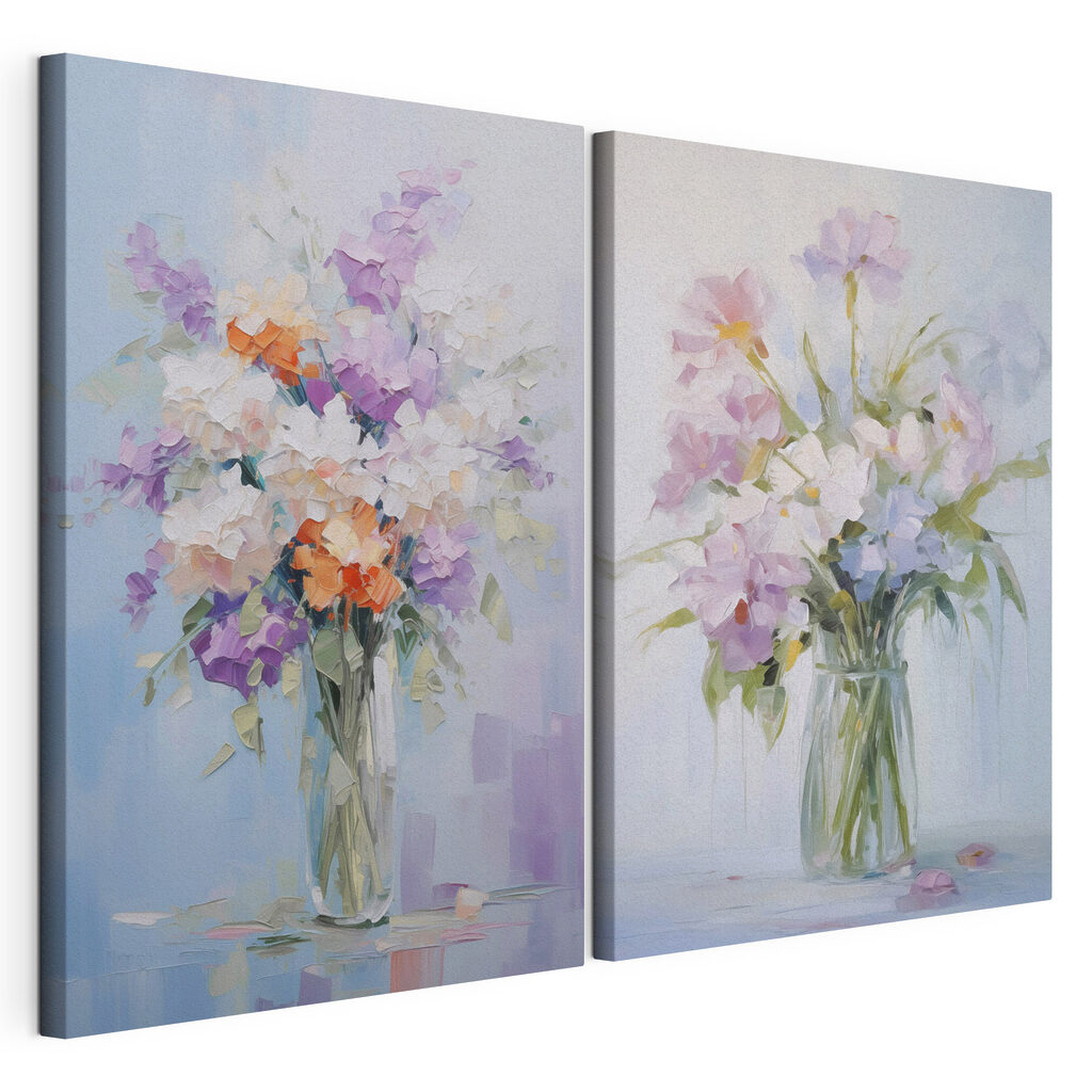 Painting of flowers in a vase Painting of flowers in a vase
