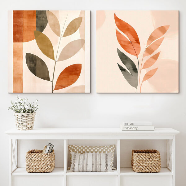 Abstract leaves in earthy tones Abstract leaves in earthy tones