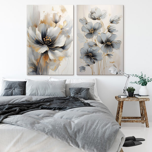 - Elegant blooms in soft hues - Elegant blooms in soft hues