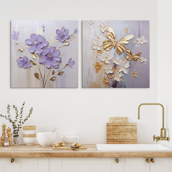Painting of flowers and butterflies Painting of flowers and butterflies
