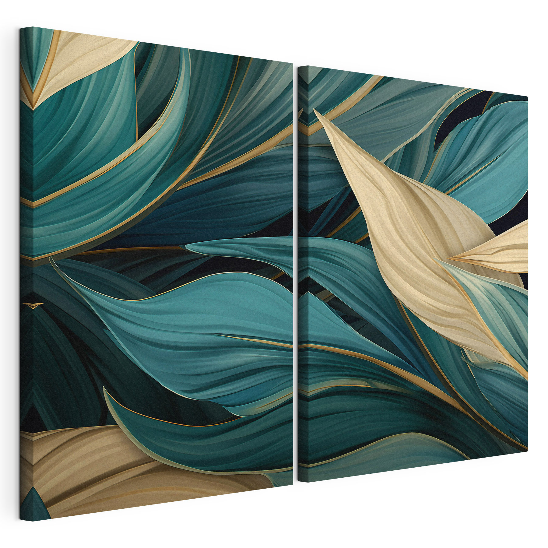- Elegant leaves in harmonious movement - Elegant leaves in harmonious movement