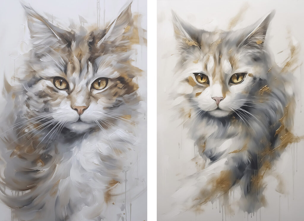 Painting of a cat