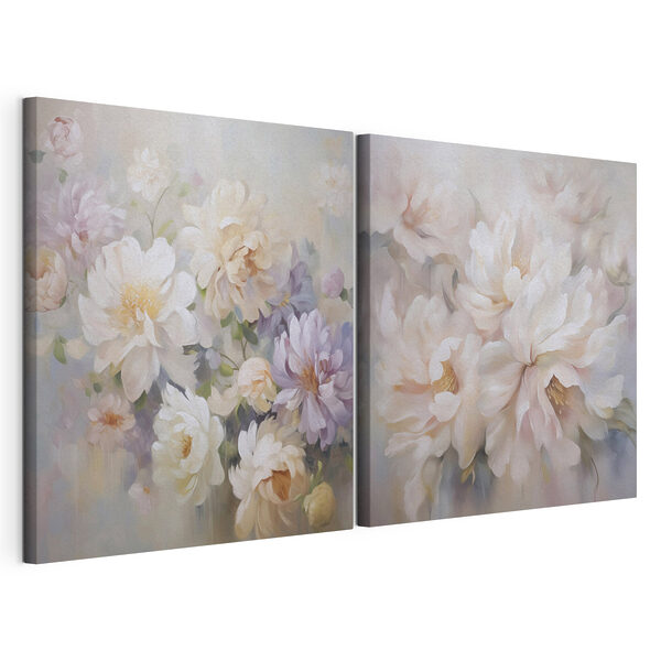 Modularer Leinwanddruck Blumenbild auf Leinwand