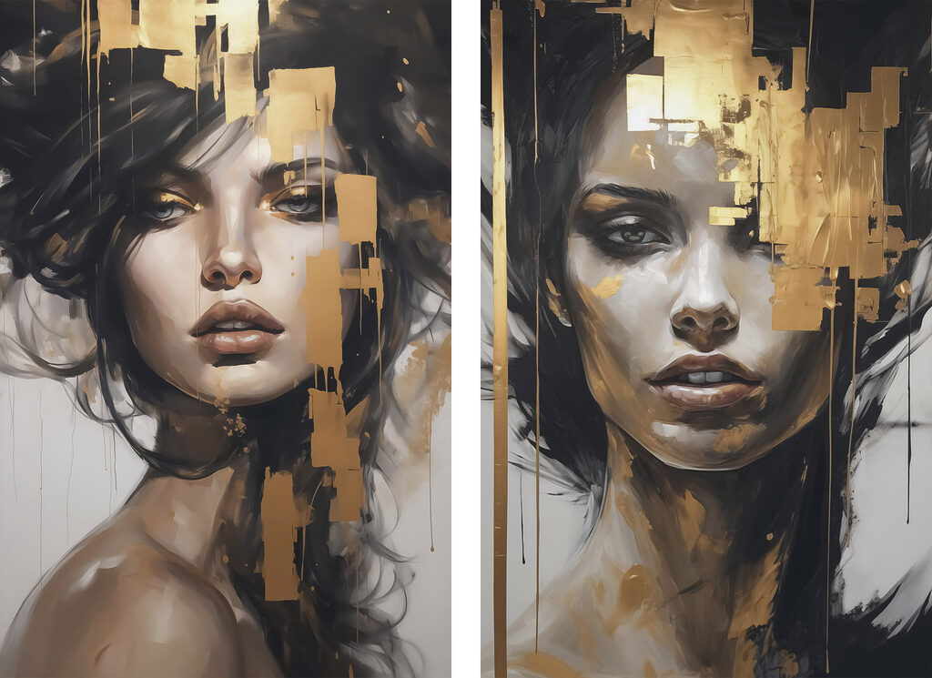 Collage of a woman's face