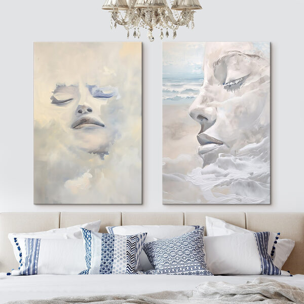 Painting of a woman's face