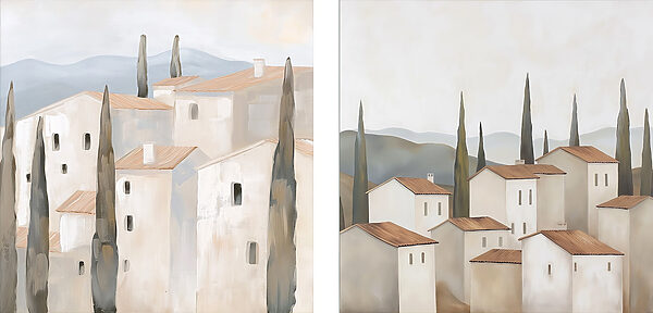 Painting of a village