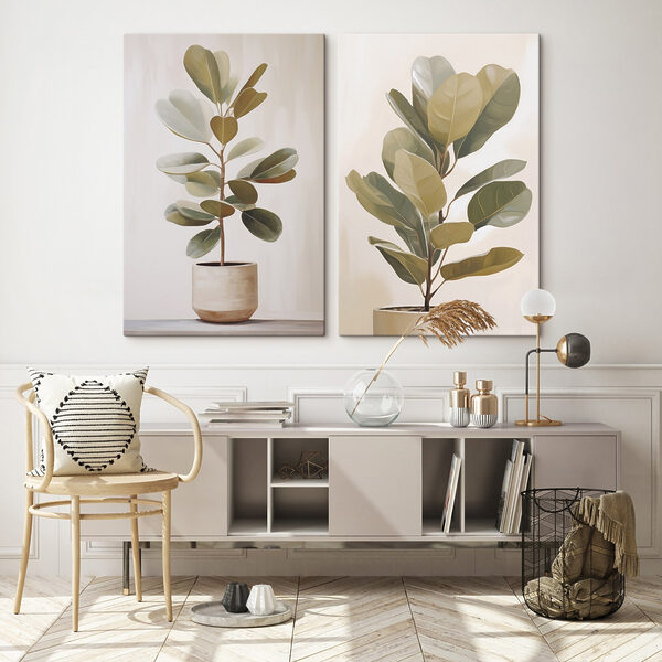 Potted plant in a white pot Potted plant in a white pot