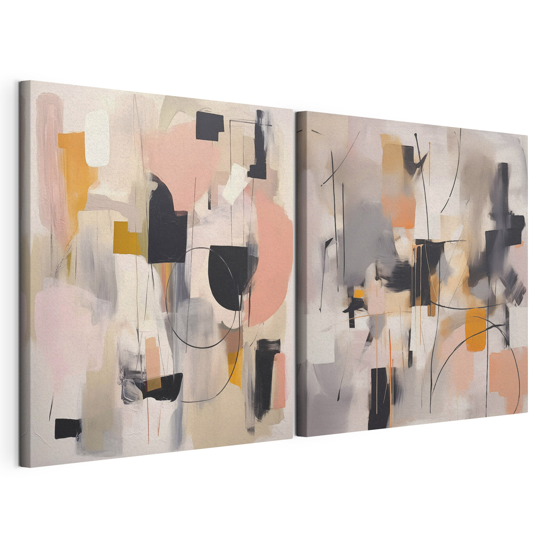 Two paintings of different colors Two paintings of different colors