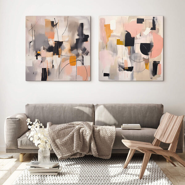 Two paintings of different colors Two paintings of different colors