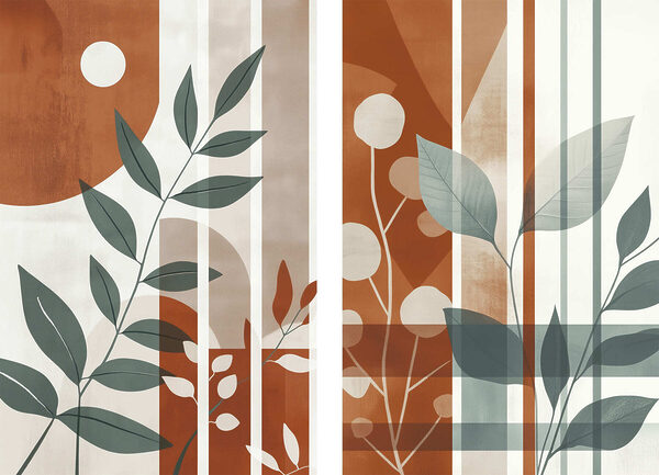 - Nature-inspired geometric artwork display - Nature-inspired geometric artwork display