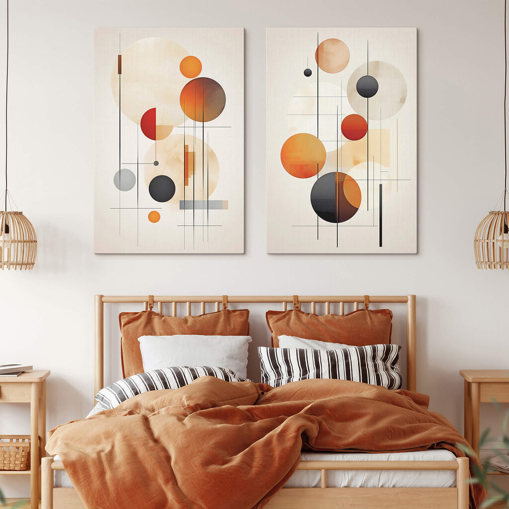 Couple of images of circles and lines Couple of images of circles and lines