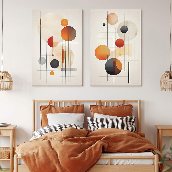 Couple of images of circles and lines Couple of images of circles and lines