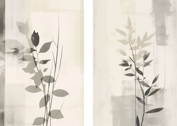 Elegant silhouettes of nature's beauty