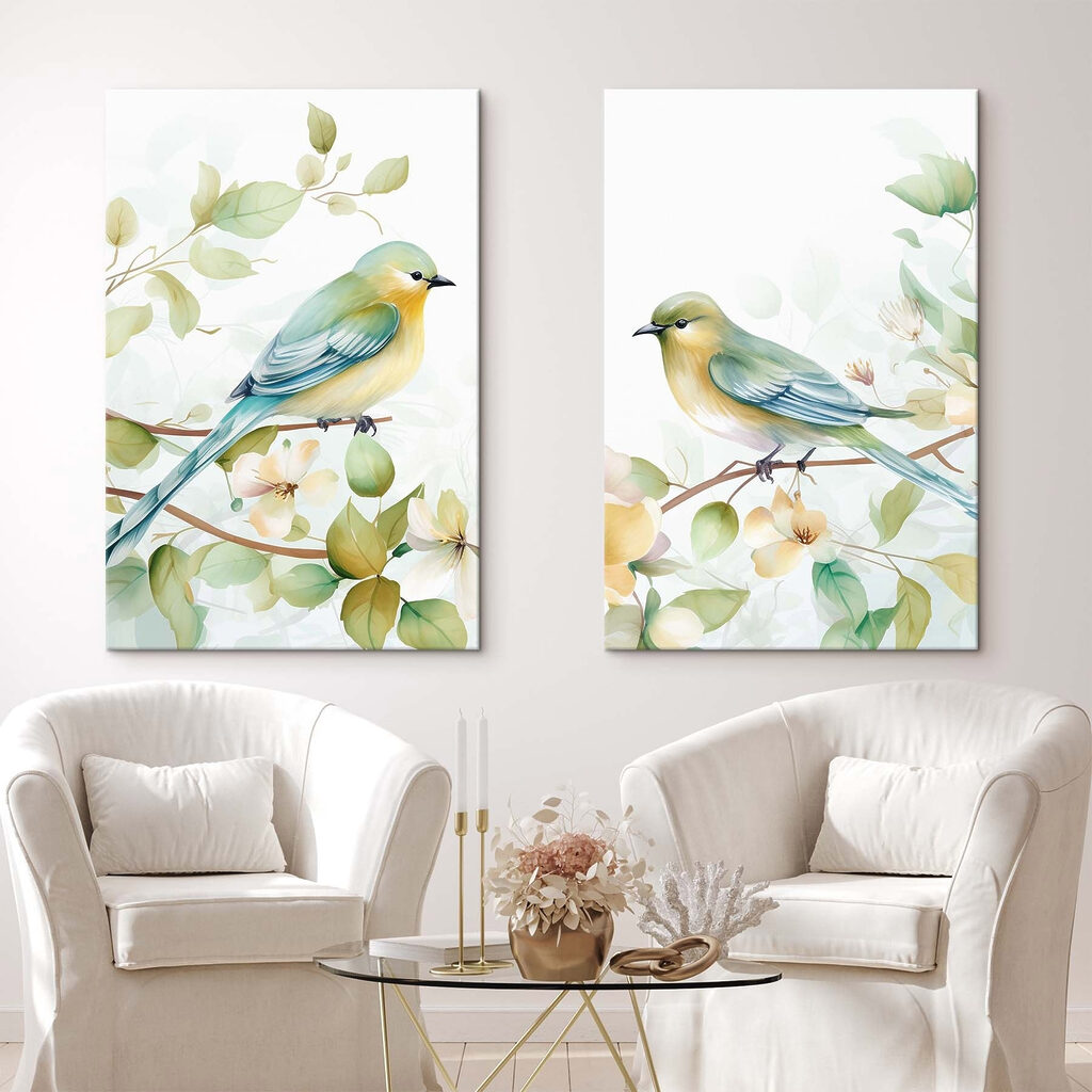 Two birds on a branch Two birds on a branch