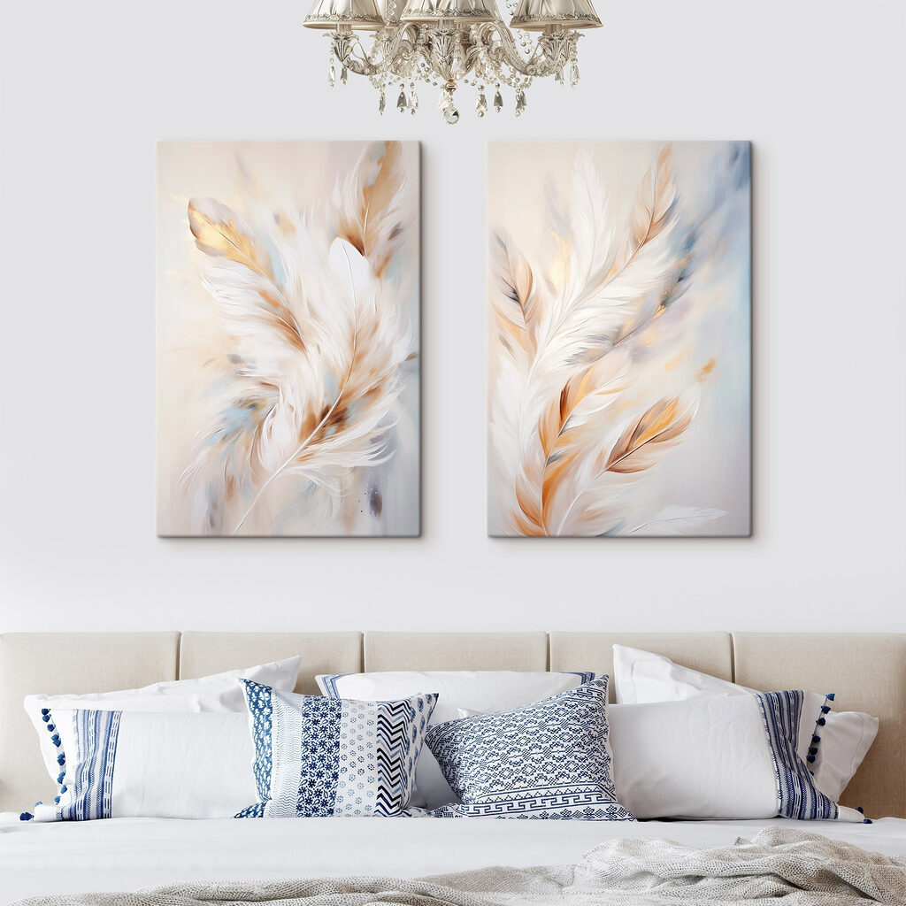 Soft elegance in feathered art Soft elegance in feathered art