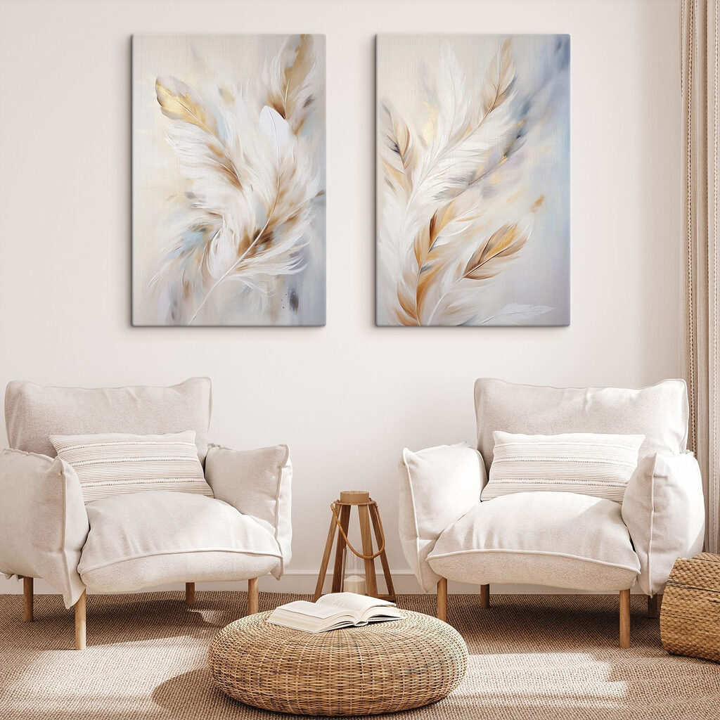 Soft elegance in feathered art Soft elegance in feathered art