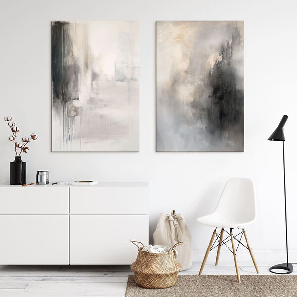 Painting of a person in a white suit