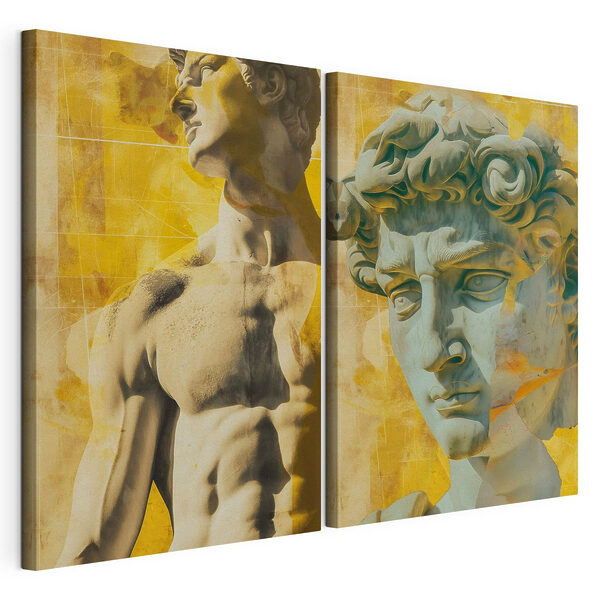 Collage einer Statue Modularer Leinwanddruck Collage einer Statue