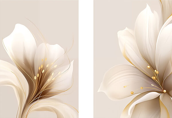 Elegant floral blossoms in soft tones Elegant floral blossoms in soft tones