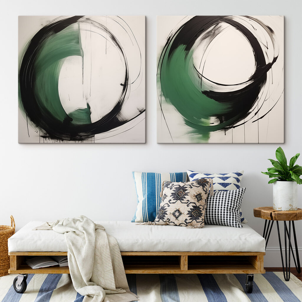 Two paintings of a circle Two paintings of a circle