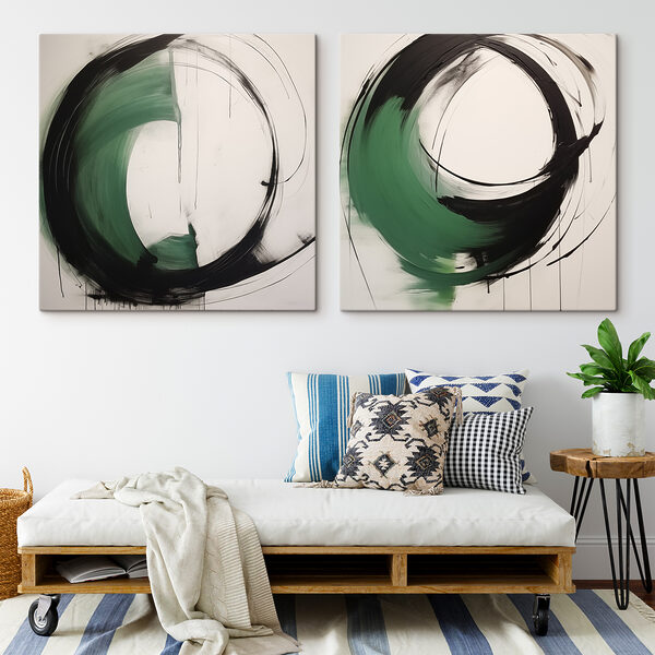 Two paintings of a circle Two paintings of a circle