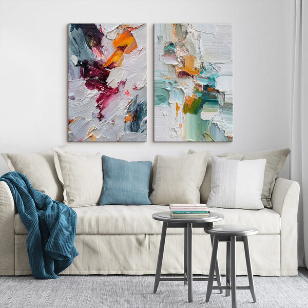 Vibrant colors dance across the canvas Vibrant colors dance across the canvas