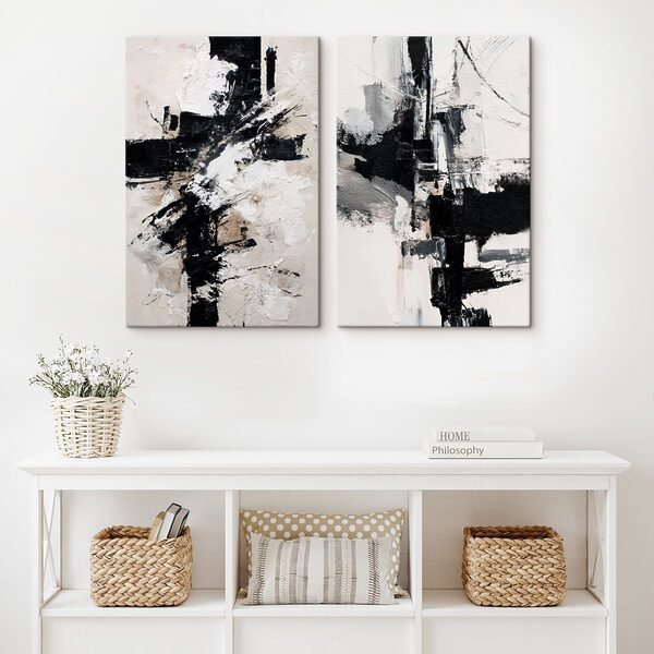 Abstract interplay of black and white Abstract interplay of black and white