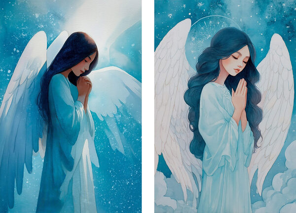 Painting of a woman with wings Painting of a woman with wings