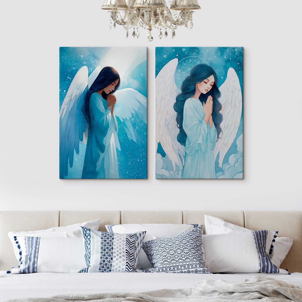 Painting of a woman with wings Painting of a woman with wings