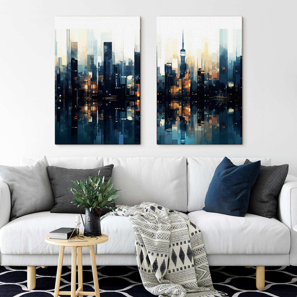 City skyline with a reflection of the water City skyline with a reflection of the water