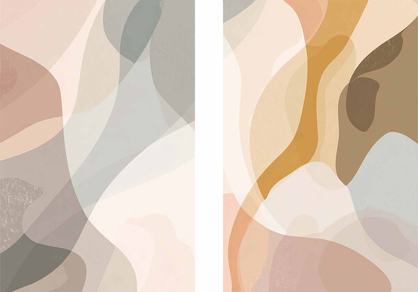 Fluid shapes in soft color palette Fluid shapes in soft color palette