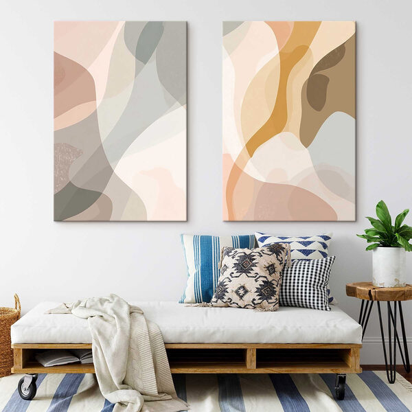 Fluid shapes in soft color palette Fluid shapes in soft color palette