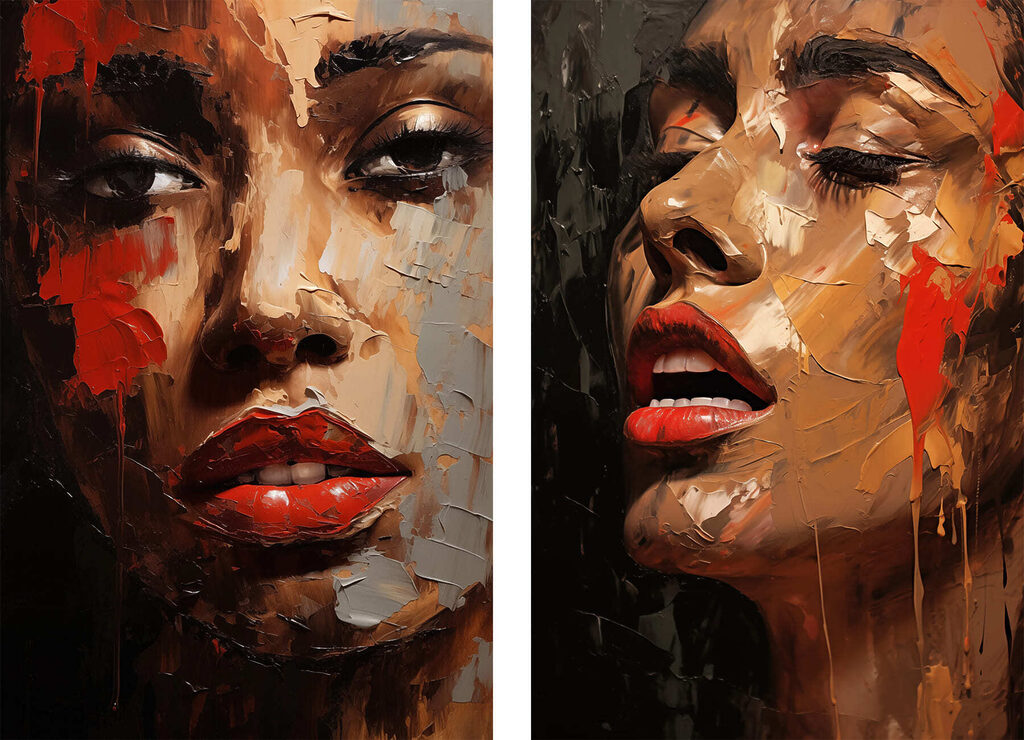 Collage of a woman's face