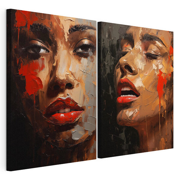 Collage of a woman's face