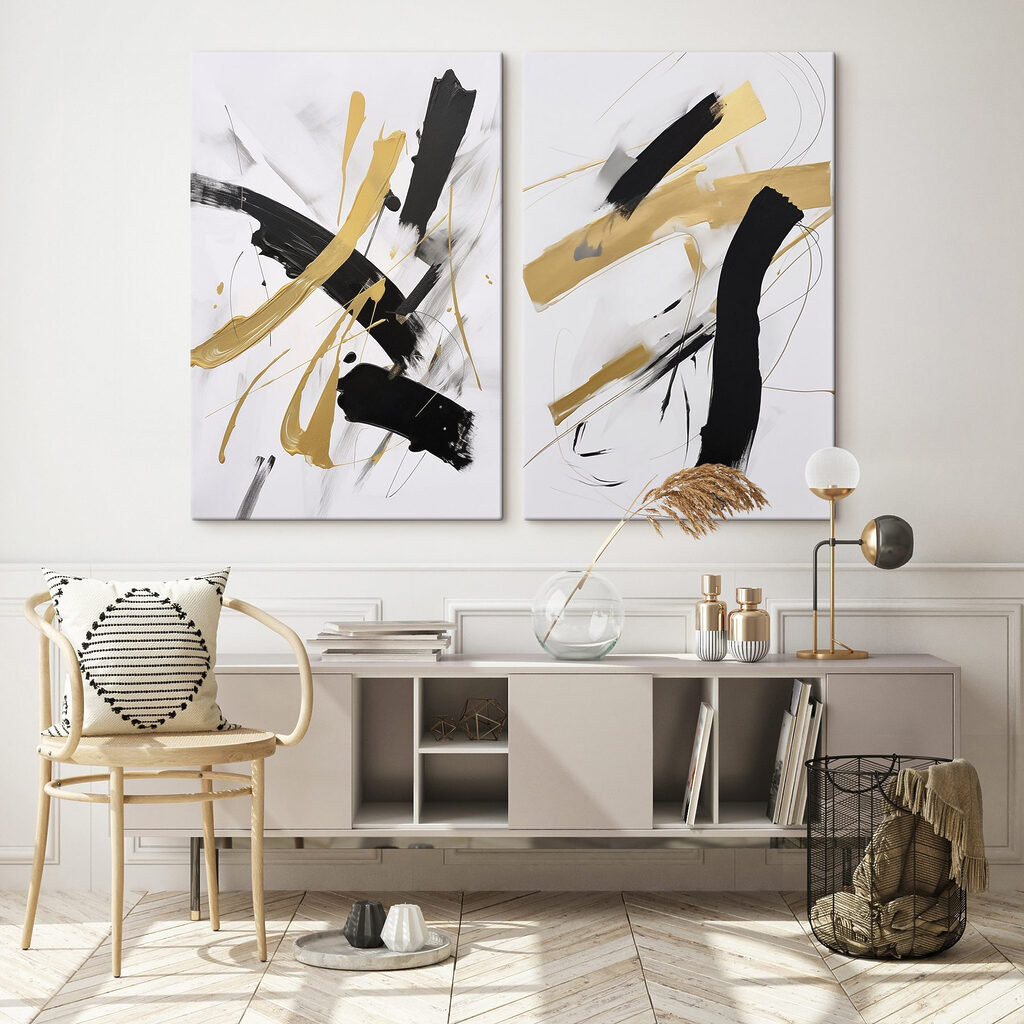 Dynamic strokes in bold contrast Dynamic strokes in bold contrast