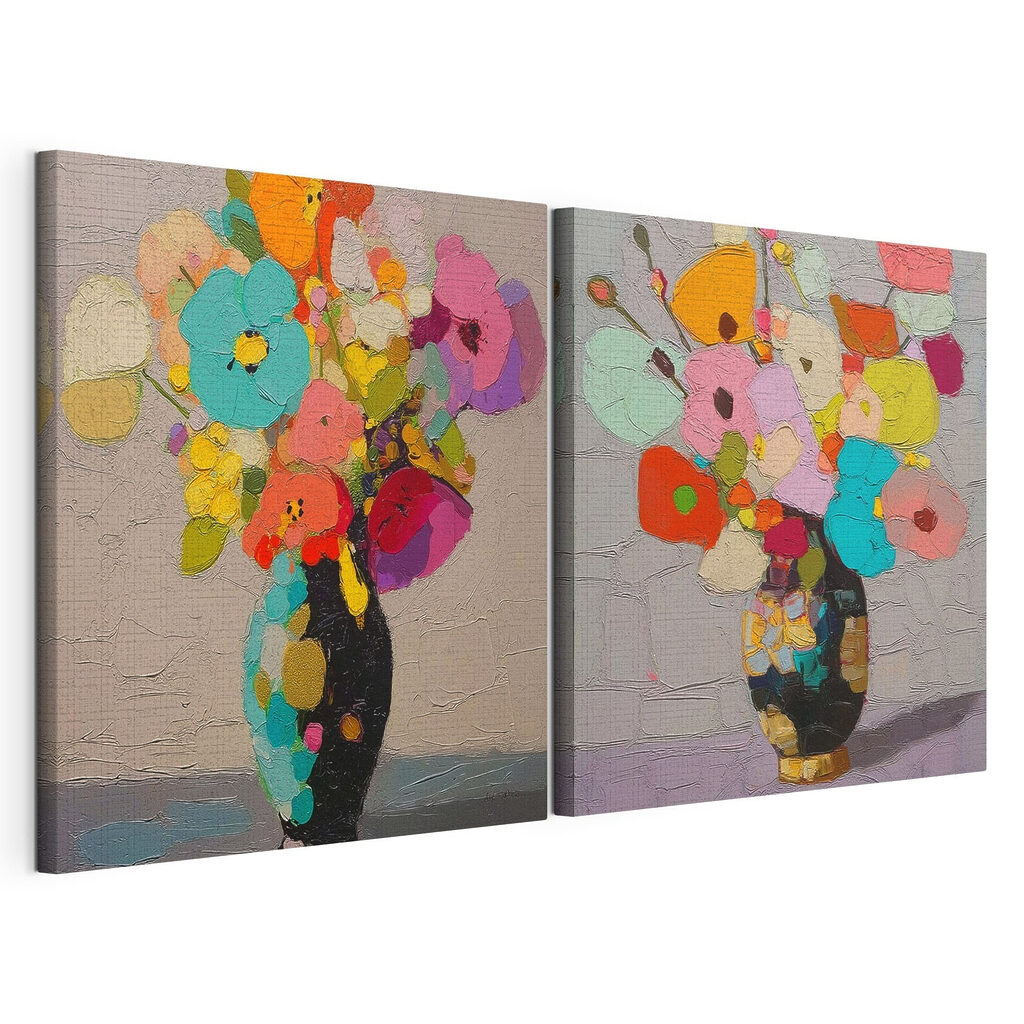 Painting of flowers in a vase Painting of flowers in a vase