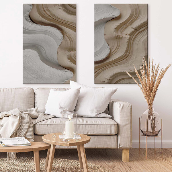 - Flowing curves in earth tones - Flowing curves in earth tones