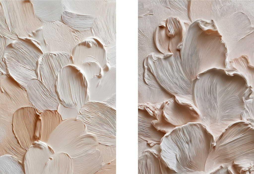 Soft petal-like patterns in pastel hues Soft petal-like patterns in pastel hues