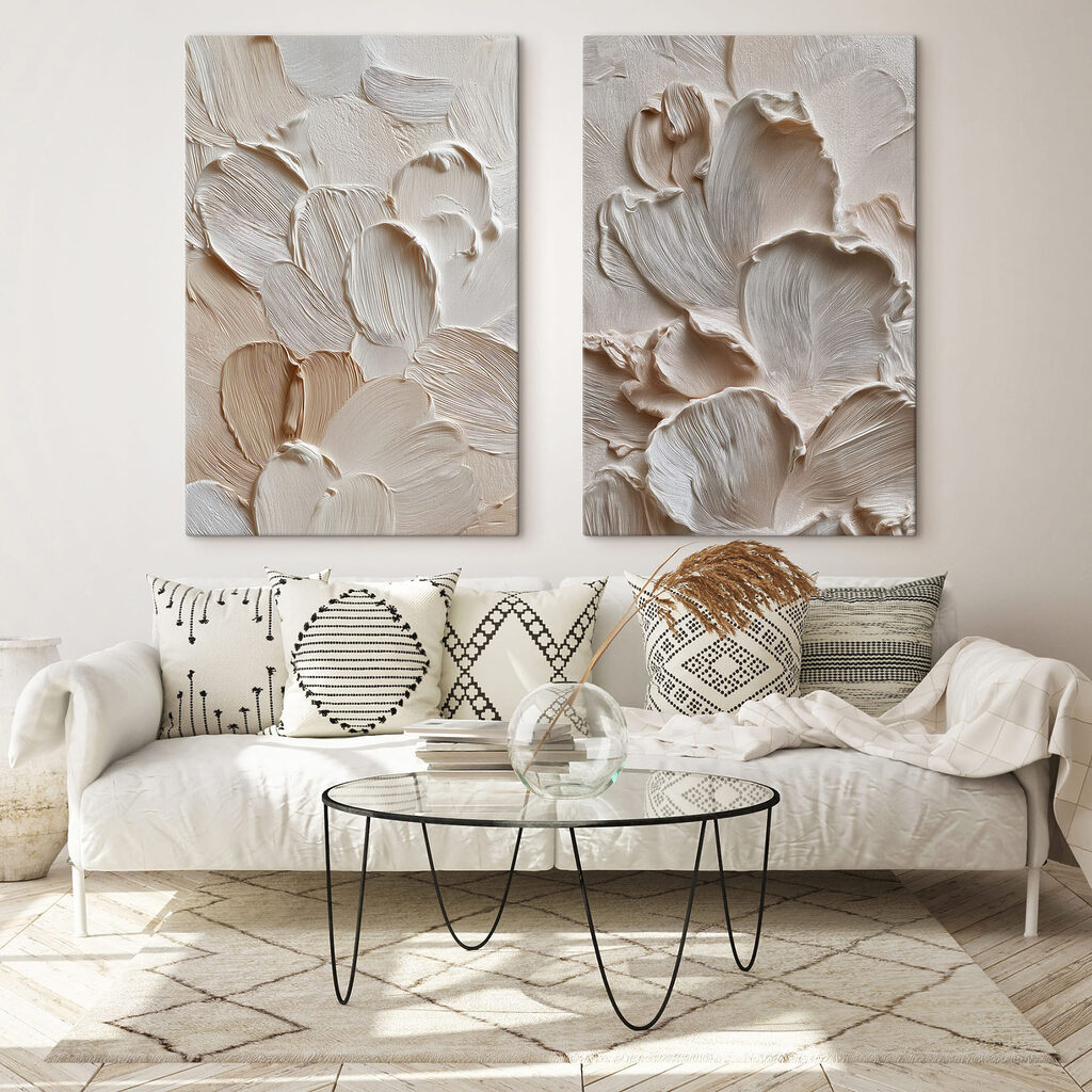 Soft petal-like patterns in pastel hues Soft petal-like patterns in pastel hues