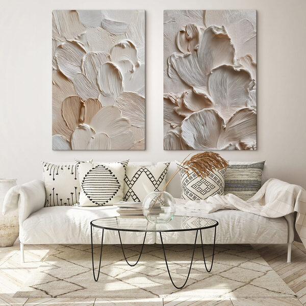 Soft petal-like patterns in pastel hues Soft petal-like patterns in pastel hues